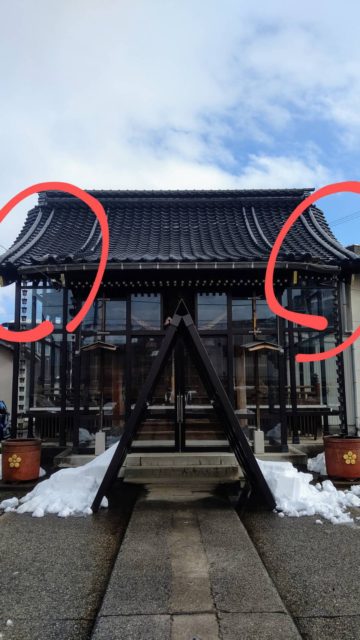 神社の銅板樋修理